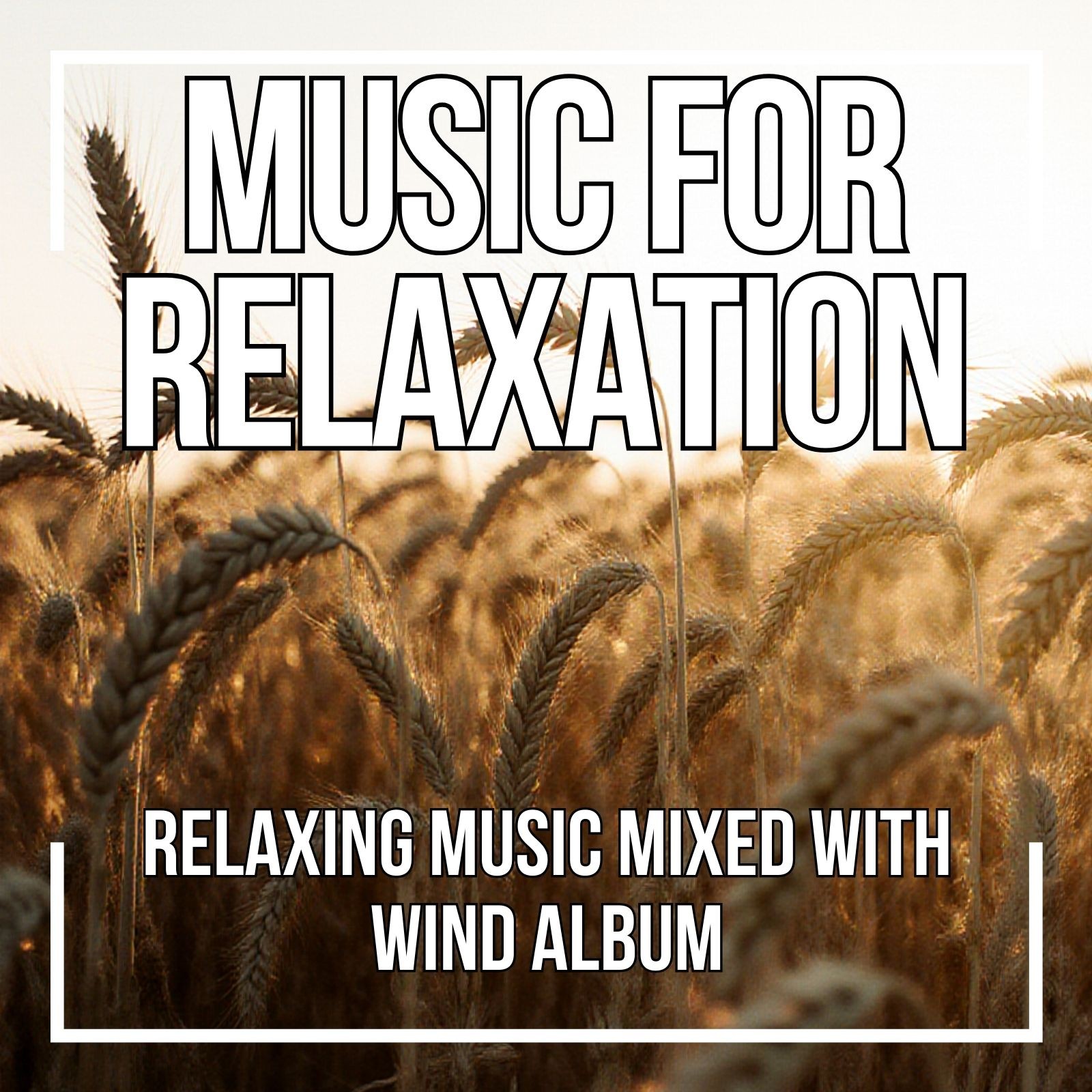 Relaxation music with wind sounds album cover – calming nature audio for sleep and meditation