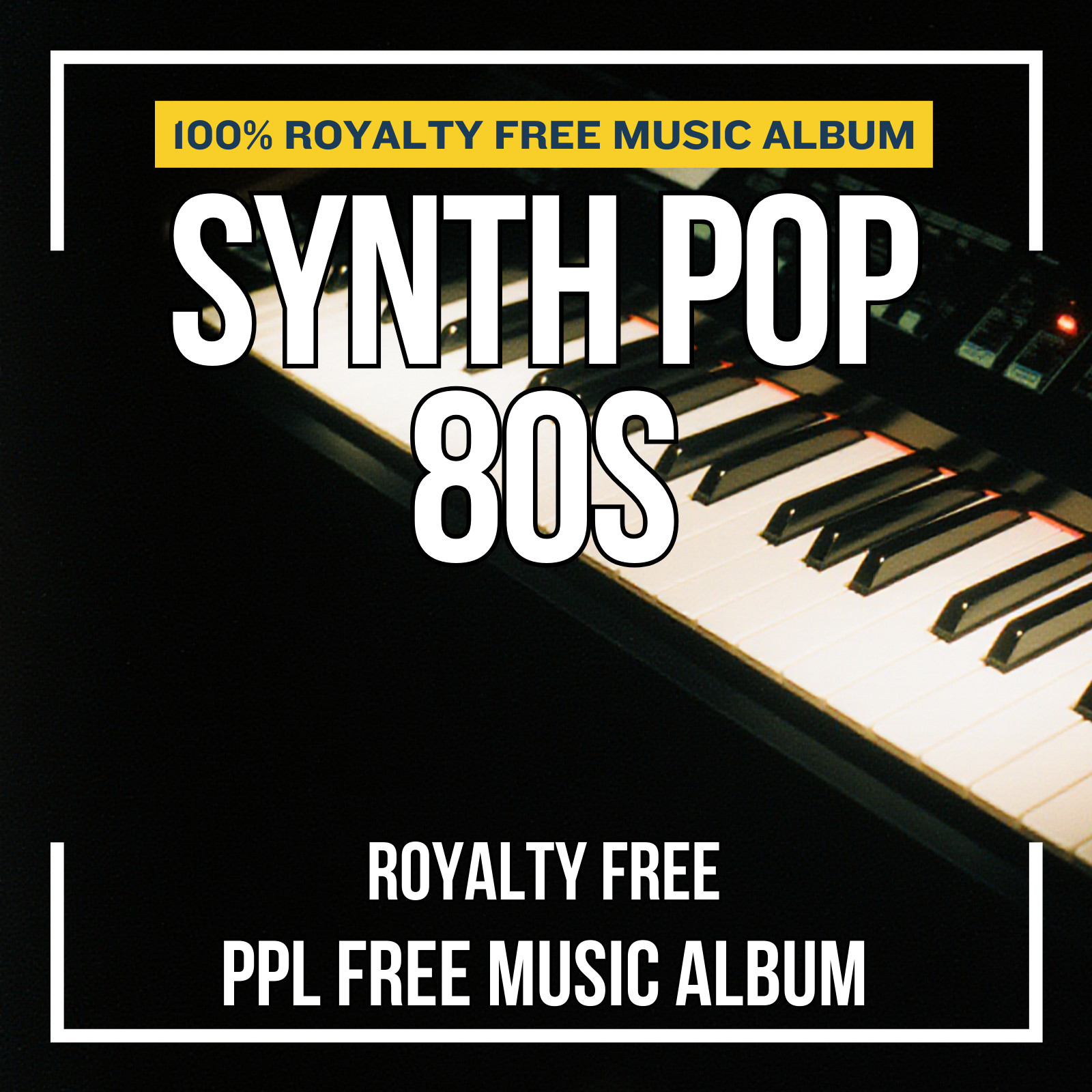 Royalty free 80s pop music album cover – vocal synth pop for business